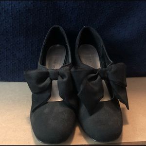 Black Bow Heels